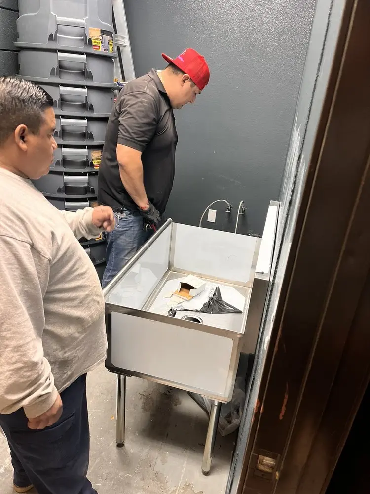 Commercial plumbing and sink installation in Springfield